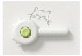 FurGlide brush in White & Green - white body with the green release button on the back of the head